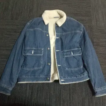 새상품급 데님 자켓 플리스 안감 부착