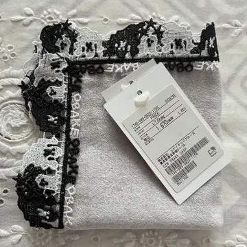 치카자와 레이스 타월 손수건 오바케 라이트 그레이 유나이티드 애로우즈