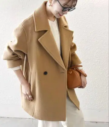 24FW 택 포함 울 코쿤 테일러드 숏코트 카멜