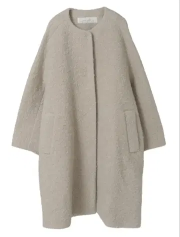 [ 미사용 새상품 ] PLAIN PEOPLE 루프인레이 노카라 코트