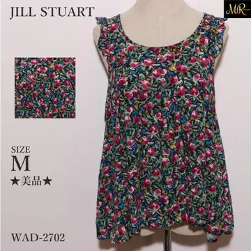 새상품급 질스튜어트 상의 슬리브리스 크루넥 꽃무늬 프릴 소매