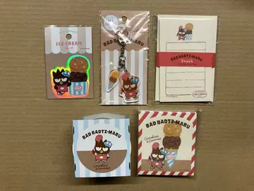 아이스크림 모티브 캐릭터 굿즈 세트 바츠마루