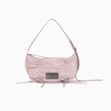 HALF SHIRRING RIBBON ROUND BAG IN PINK