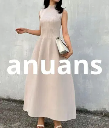 새상품급 anuans 슬리브리스 원피스 FREE 베이지 여성용
