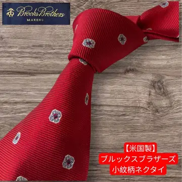 [미국제] 브룩스브라더스 빨간색 코몬 무늬 넥타이