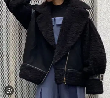 [ REDYAZEL ] 무스탕 숏 블루종