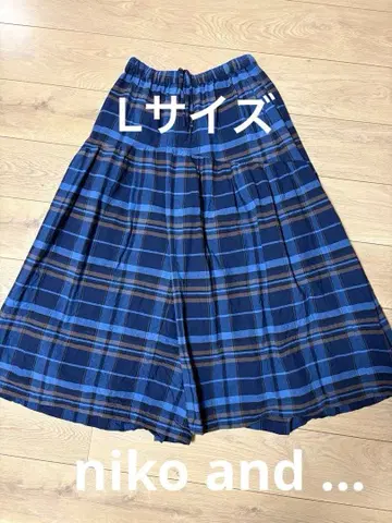 niko and. 체크 무늬 롱 스칸츠 L 사이즈