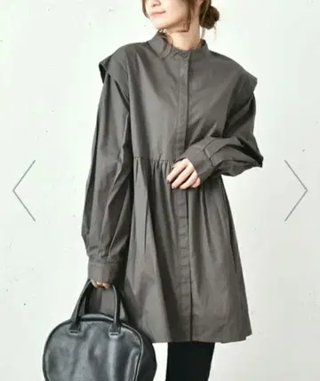 hagumu 스탠드 카라 셔츠 튜닉