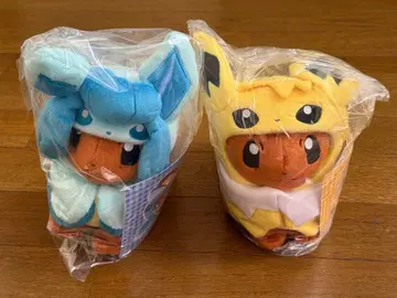 포켓몬 센터 봉제 인형 2세트 2017년 판초를 입은 이브이