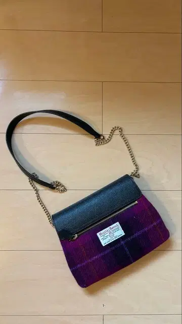 사만다 타바사 보라색과 블랙의 숄더백