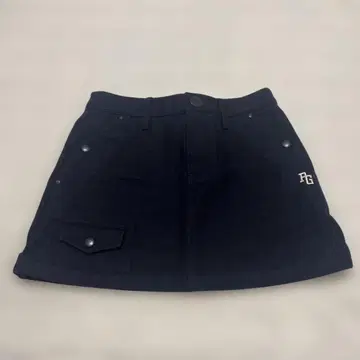 PEARY GATES 로고 네이비 골프 스커트