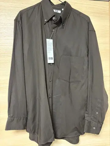 드레이프 셔츠 UNIQLO U 사이즈 M 브라운
