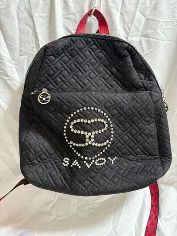[ 새상품급 ] SAVOY 사보이 블랙 퀼팅 원단 럭색/백팩
