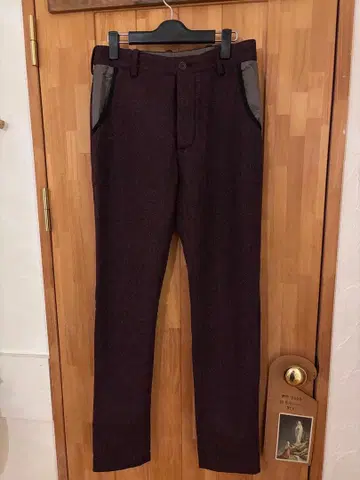 varde77 버건디 울 혼방 슬랙스