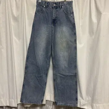 DISCOAT 블루 와이드 레그 데님