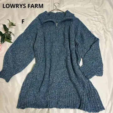 로리즈팜 LOWRYS FARM 하프 지퍼 니트 [ F ] 루즈핏 파랑