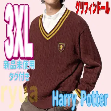 미사용 새상품 3XL V넥 스웨터 Harry Potter WINE GU2