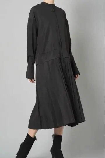 casane 카사네 블랙 셔츠 원피스 긴팔