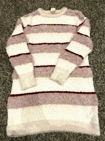 젤라또피케 원피스 믹스보더 핑크 미사용