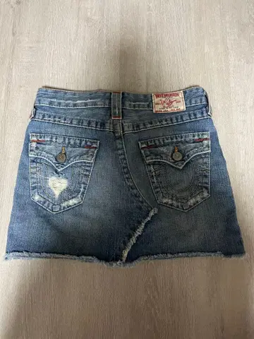 트루 릴리젼 데님 미니 스커트