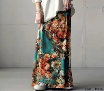 안티카 꽃무늬 롱 스커트 앤티크 플라워 빈티지 플라워