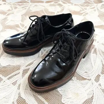 ZARA 로퍼 37 블랙 x 브라운