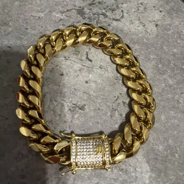 골드 체인 팔찌 다이아몬드풍