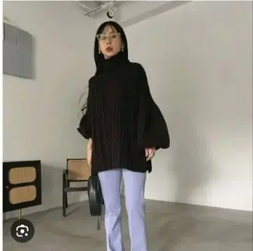 Ameri VINTAGE 플러피 루즈 니트 탑