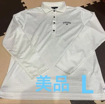 새상품급 Callaway 긴팔 피케 셔츠 화이트