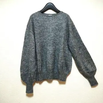 그레이 볼륨 슬리브 니트 IENA