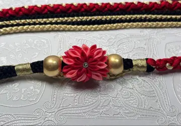 a-950 순수 실크 허리띠 후리소데 성인식 츠마미자이쿠 장식 구슬