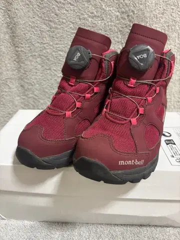 몽벨 키즈 등산화 19cm 방수 랩랜드 부츠 릴 조정