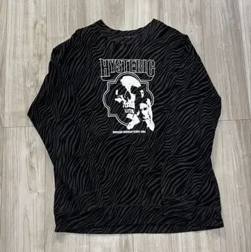 HYSTERIC GLAMOUR 제브라 패턴 맨투맨