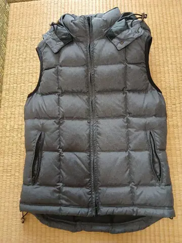 플라스테 후드 부착 다운 베스트