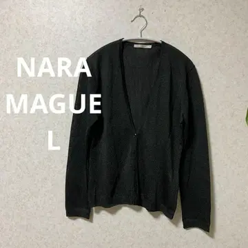 r 구제 의류 NARA MAGLIE 가디건 긴팔 라메 믹스 블랙 L