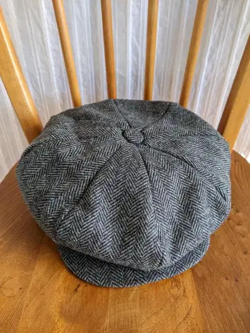 뉴욕햇 헌팅 캡 XL 헤링본 그레이