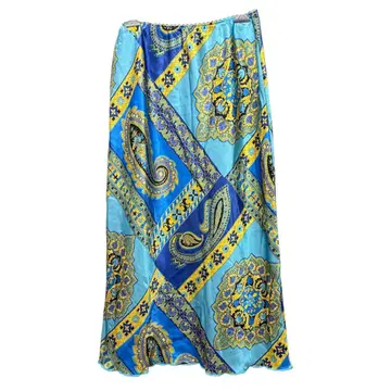 구제 의류 페이즐리 무늬 스커트