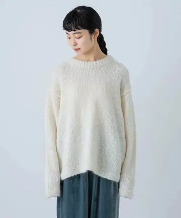 카구레 알파카 크루넥 풀오버