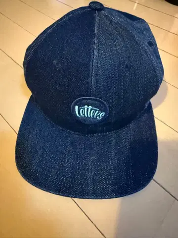 데님 캡 Letters 자수 스냅백