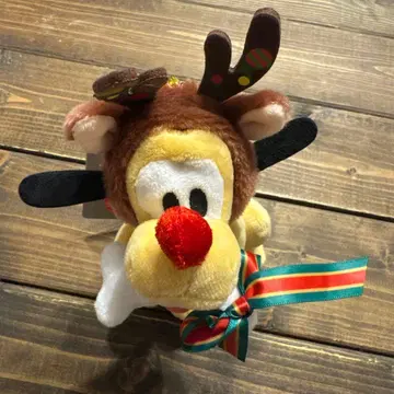 디즈니 스토어 플루토 봉제 인형 키체인 크리스마스