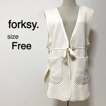 forksy. 화이트칼라 퀼팅 베스트