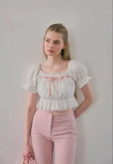 treat urself girly ribbon puff tops
