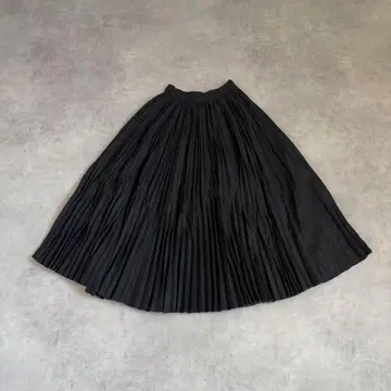vintage 플리츠 스커트 라나울 블랙 이탈리아제 genny