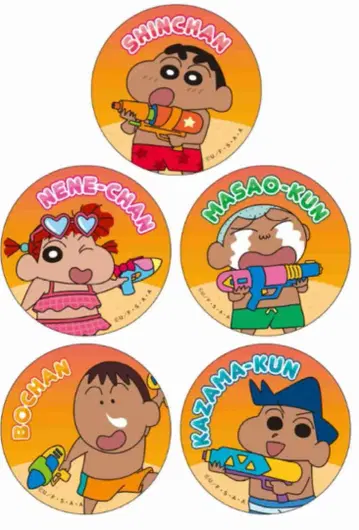 짱구는 못말려 카스카베 방위대 구운 워터 캔뱃지