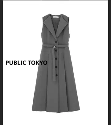 퍼블릭 도쿄 와이드 라펠 베스트 원피스