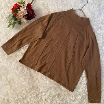 [ GEORGES RECH ] 브라운 하이넥 니트 스웨터 38호(M)