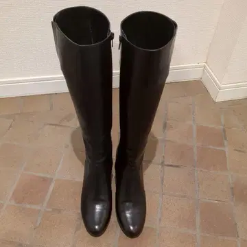 [ 오데트 e 오딜 ] 블랙 가죽 롱 부츠