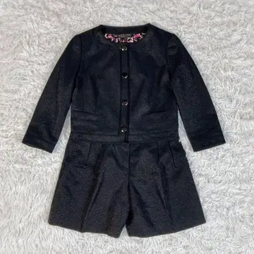 폴 스미스 노카라 자켓 셋업 숏팬츠 M 블랙