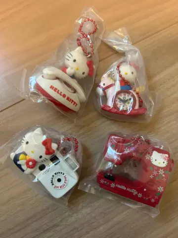 헬로키티 미니어처 레트로 참 4종 가챠가챠