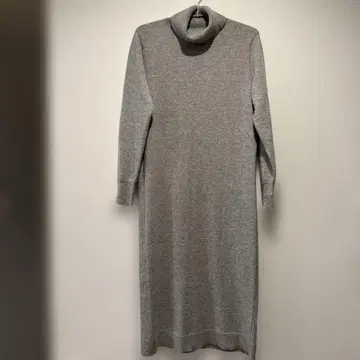 Of STYLE 캐시미어 100% 그레이 니트 원피스 F